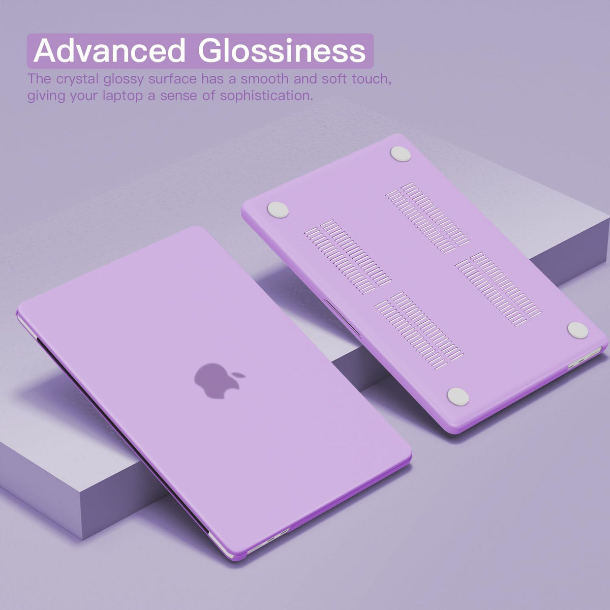 CISSOOK Compatible with MacBook Air 13.6 inch Case A3240 A2681 A3113 2022 2023 2024 2025 Release, Plastic Hard Shell Case USB 3.0 Adapter for MacBook Air 13 inch M2 M3 M4 Chip, Frosted Purple