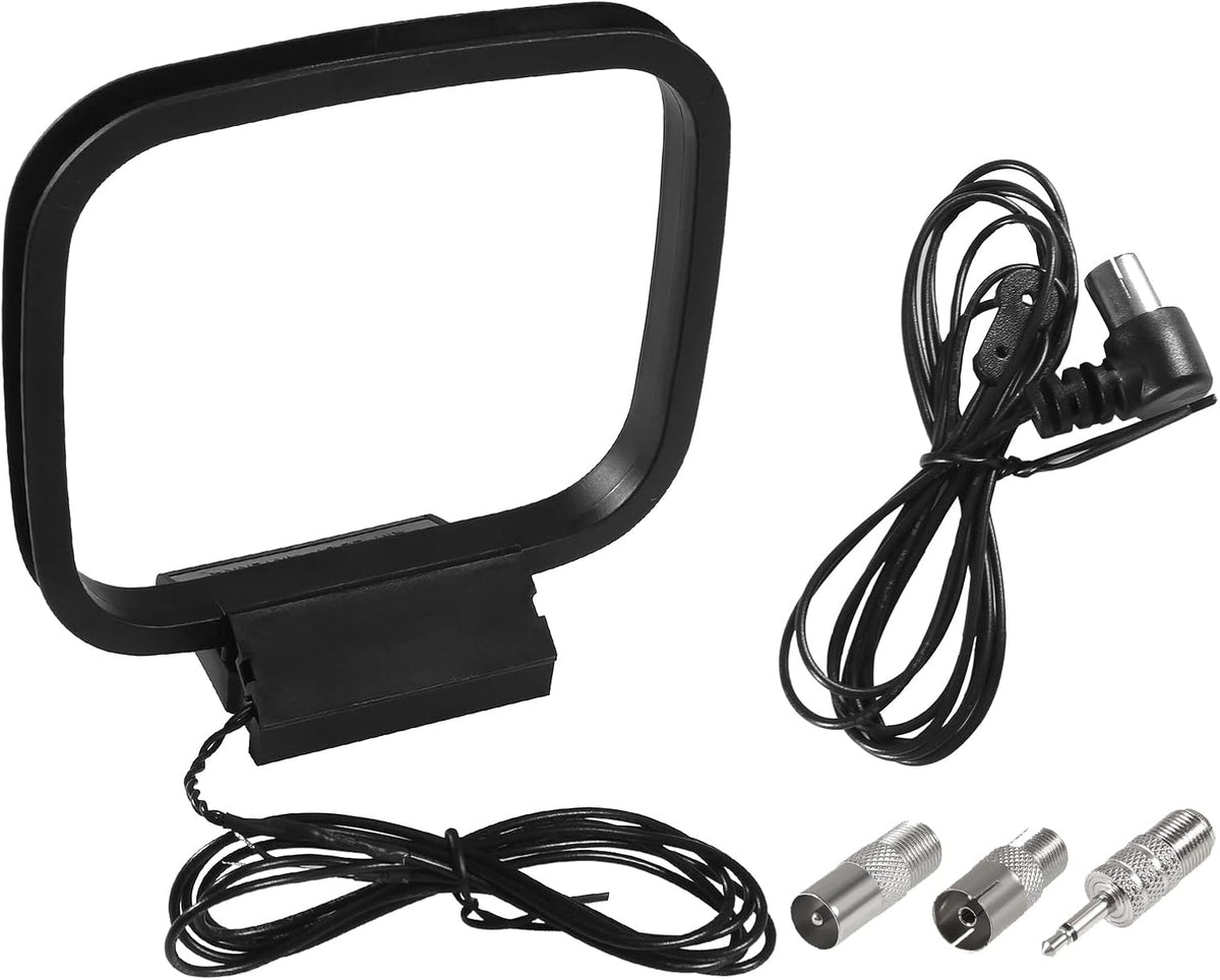 AEDIKO 75 3 FM Radio Antenna Ohm FM Antenna FM Coax Antenna and AM Loop Antenna with Connectors for Indoor Home Stereo