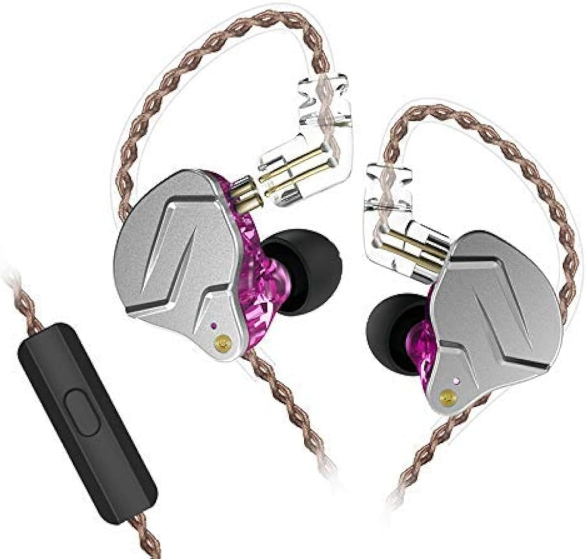 KZ ZSN Pro Dual Drivers 1BA 1DD in Ear Earphones HiFi Power Bass Earbuds Headphones High Clarity Sound Wired Earphones with Detachable Cable for Audiophile Musician