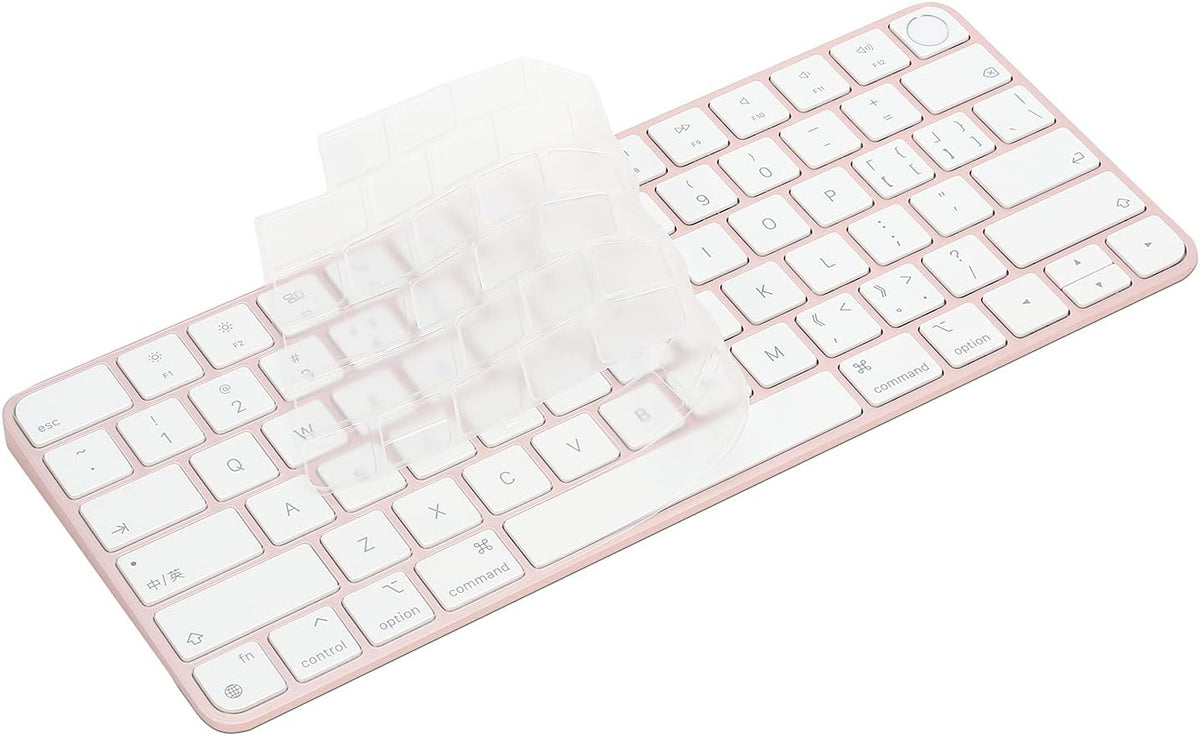 Keyboard Cover for New M4 iMac Magic Keyboard (Model A3118/A2449, Touch ID Version, w/o Numeric Key) - Ultra Thin, Protective and Clear Keyboard Cover Protector Skin