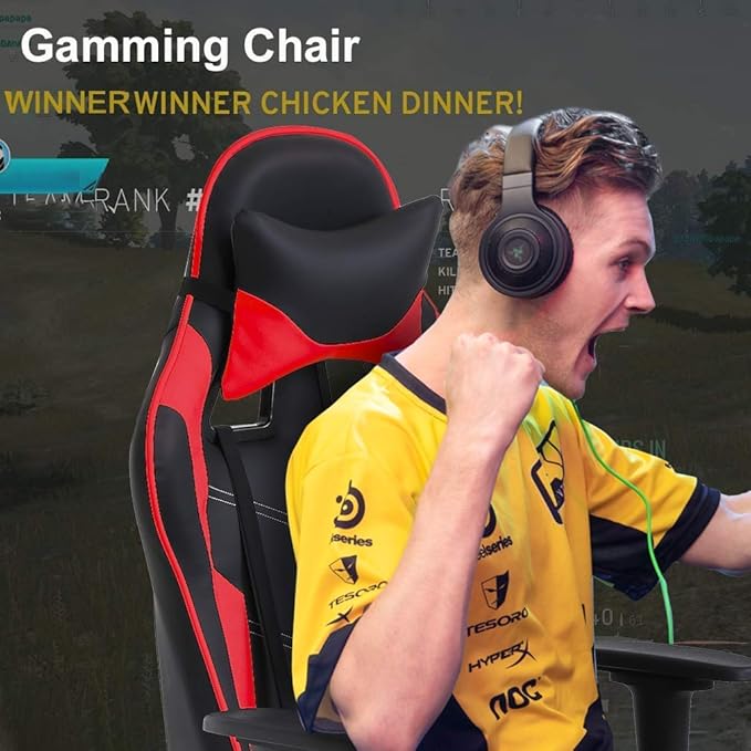 Massage Gaming Chair Gamer Chair Video Game Chair Computer Chair for Heavy People Desk Chair Ergonomic PC Chair with Footrest and Lumbar Support for Office or Gaming