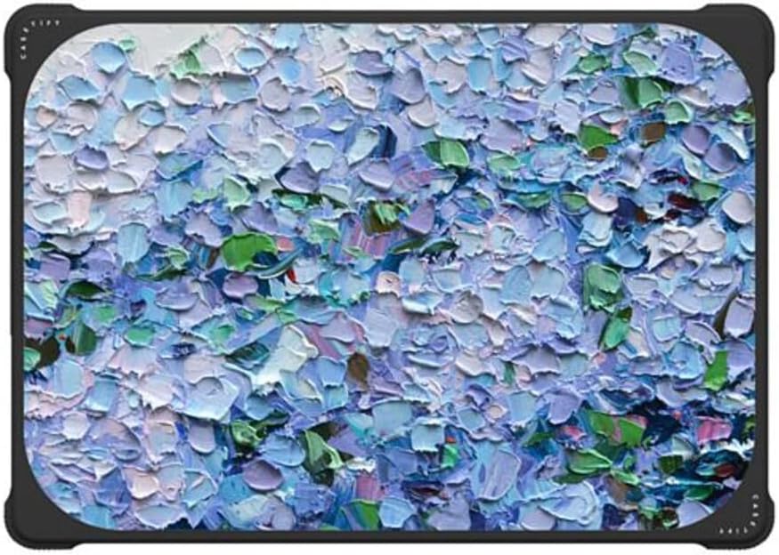 CASETiFY Bounce MacBook Pro 16-inch (M3/M4) Case [Enhanced Protective Corner Design/Ventilation Cutouts/Anti-Slip Grip] - Nantucket Blue Hydrangeas by Ann Marie Coolick - Clear Black