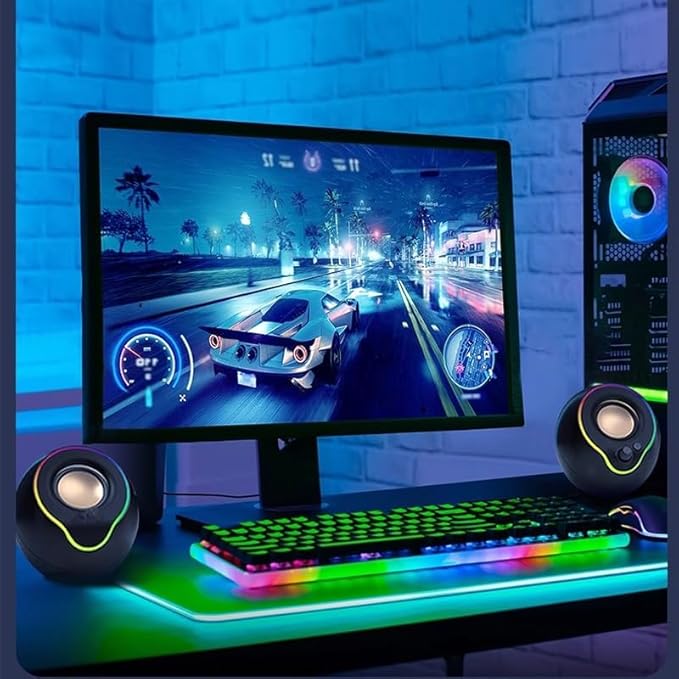 Computer Audio Desktop Home Heavy Bass Wired Small Speaker Laptop