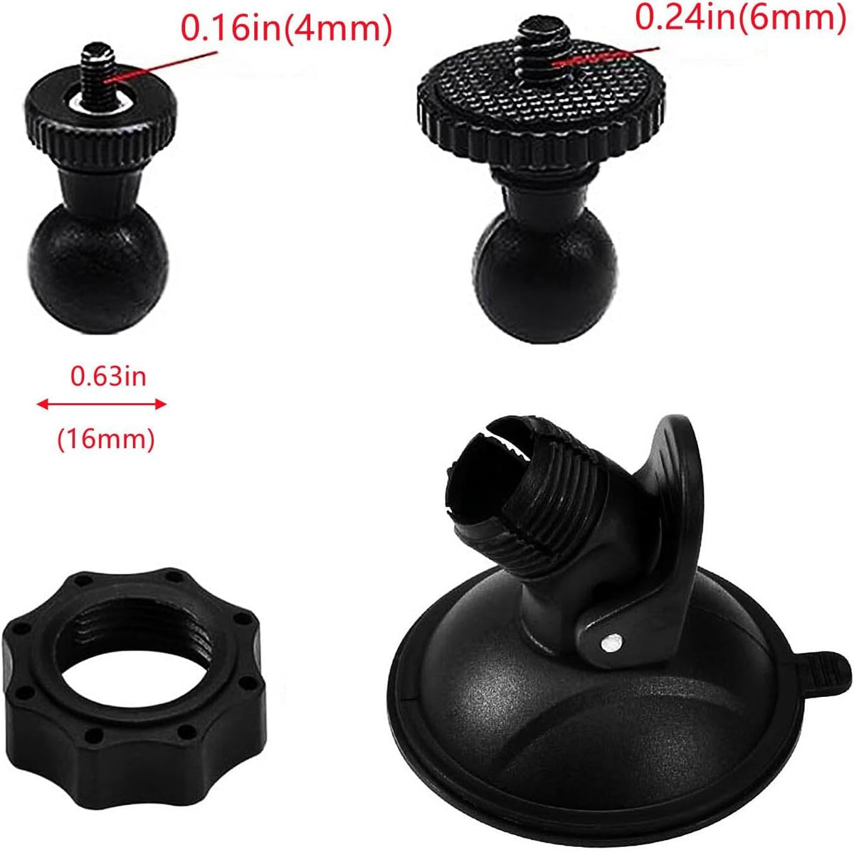 Glucrean 2 Dash Cam Mount Compatible with ORSKEY/BOOGIIO/Apexcam/Ajvvf Dashcam, Suction Cup Mount Easy to Install