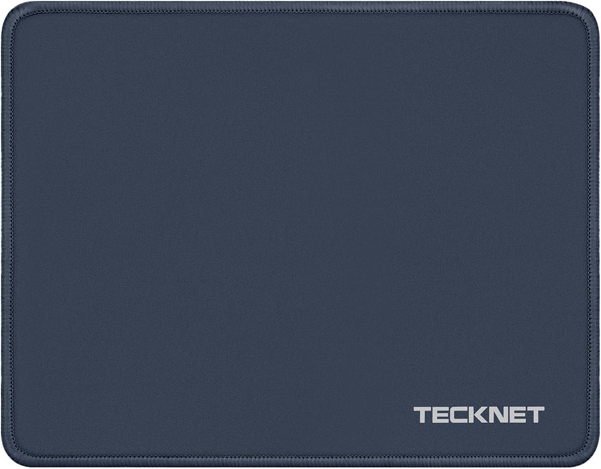 TECKNET Mouse Pad with Anti-fray Stitchin, Waterproof Surface & Non-Slip Rubber Base with Stitched Edges Gaming Mouse Mat for Laptop，Compatible with Laser and Optical Mice