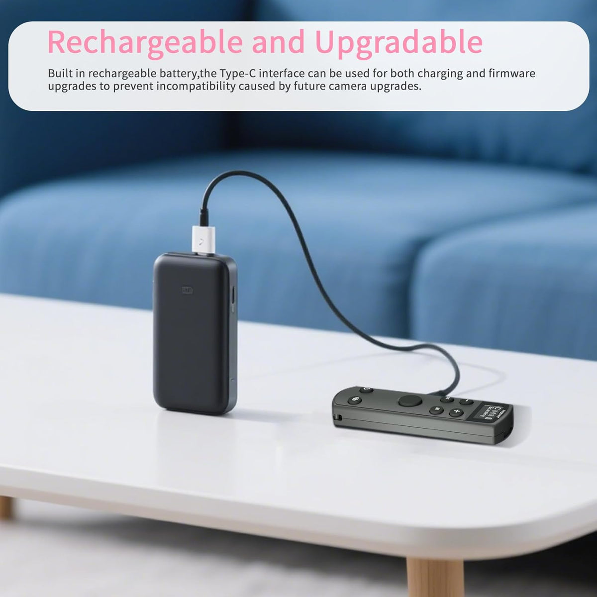 for Canon Rechargeable Camera Remote Control,Wireless Shutter Release Compatiable with EOS R,R5,R6,R50,R100,M6 Mark II,G5X Mark II,G7X Mark III,Rebel T7i,T8i,SL2,SL3,M50,M200;Replaces BR-E1