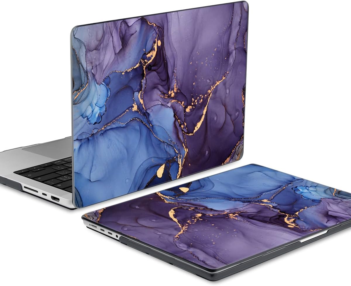 DONGKE for M4 MacBook Pro 16 Inch Case 2024 2023 2021 A3403 A3186 M3 A2991 M2 A2780 M1 A2485 Pro/Max Chip, Plastic Hard Shell Case & Keyboard Cover for Mac Pro 16 with Touch ID, Abstract Marble