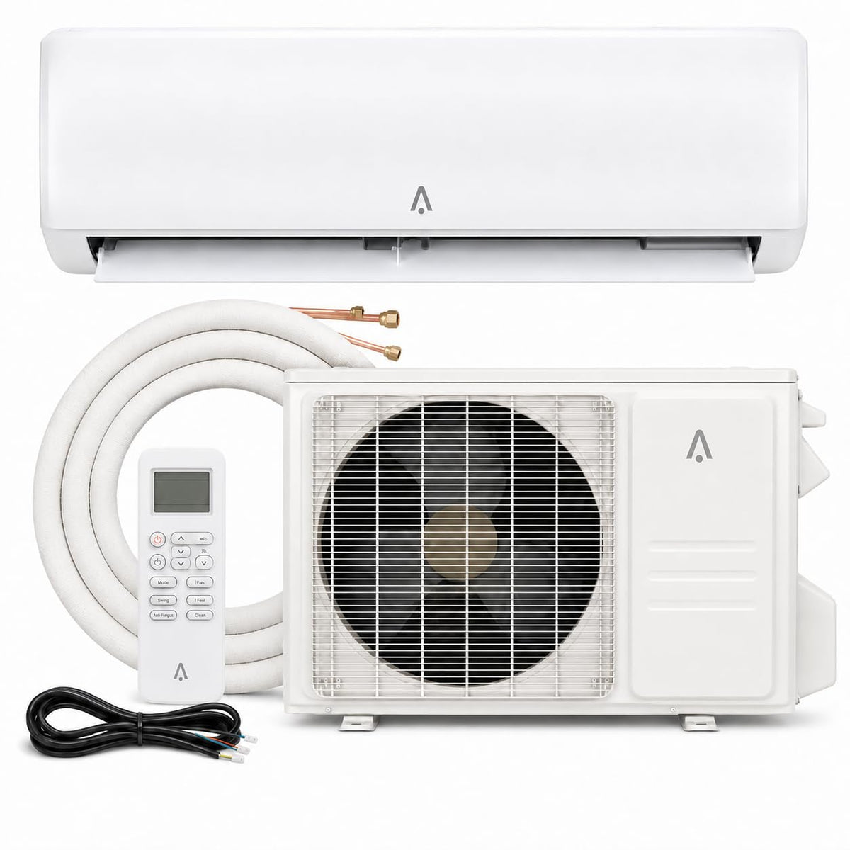 9,000 BTU Mini Split AC/Heating System, 19 SEER2 Inverter Ductless Heat Pump, WiFi Wall Mount Split System Air Conditioner, Up t