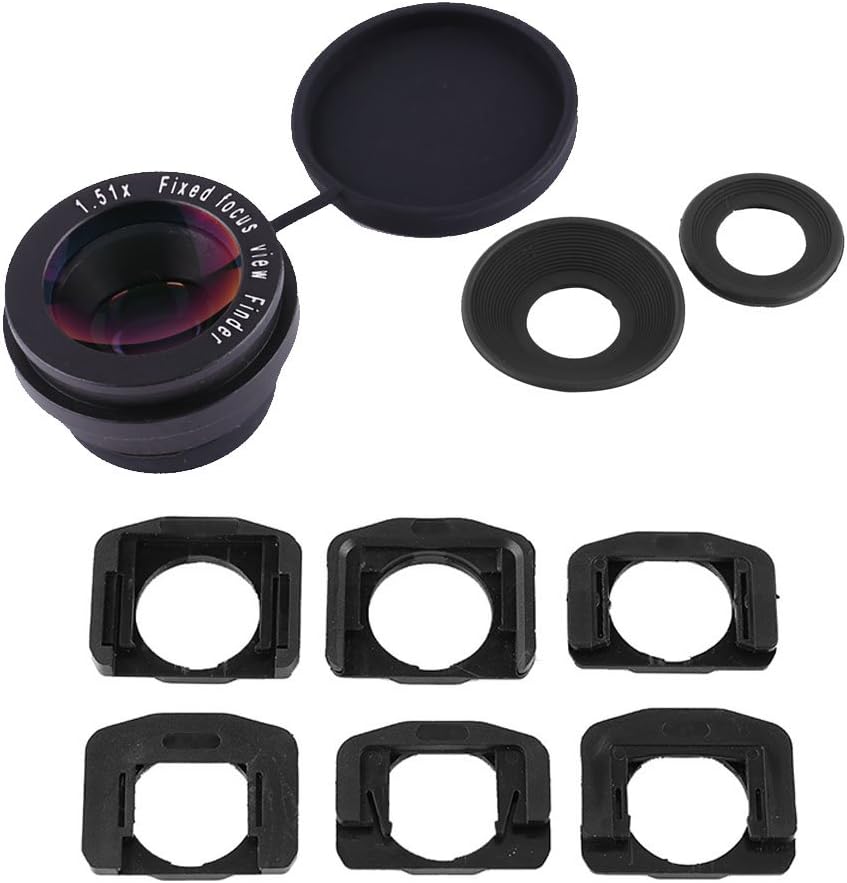 Beufee 1.5X 360 Eyepiece Magnifier, Fixed Focus Viewfinder Eyepiece Magnifier Eyecup Rotatable Design Replaces Eye Cup
