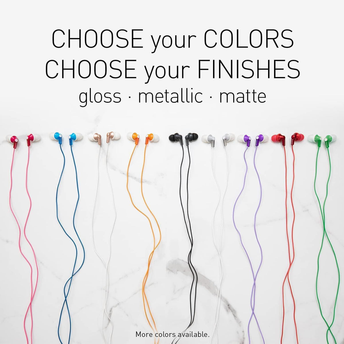 Panasonic ErgoFit Wired Earbuds, 3.5mm Jack In-Ear Headphones Wired with Dynamic Crystal-Clear Sound and Soft Ergonomic Custom-Fit Earpieces (S/M/L), for Phones and Laptops - RP-HJE120-N (Rose Gold)
