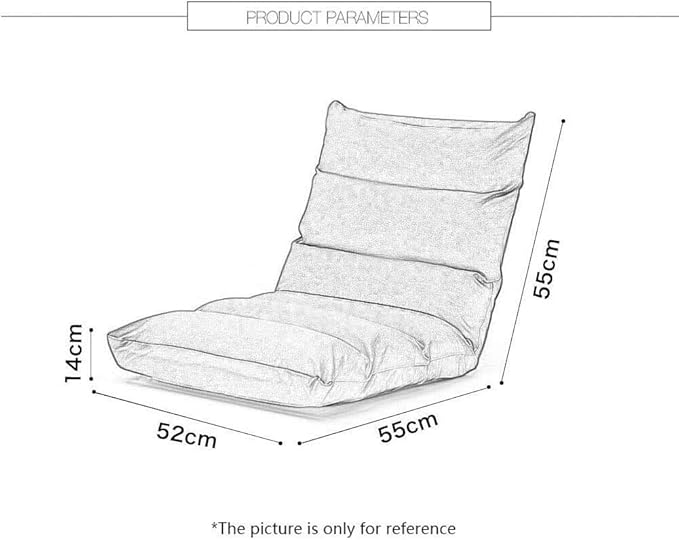 Transformable Folding Sleeper/Simplicity Sofa Chair/Lazy Sofa/Game Chair for Adults &amp Kids – Removable Lounger Cover – Single Tatami Bed Backrest Chair – and Free Long Bolster Pillow(Beige)