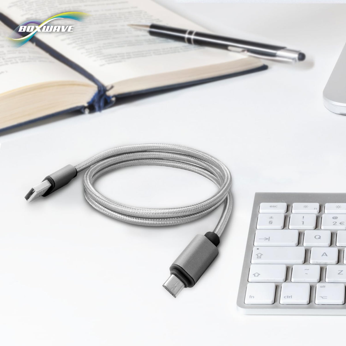 BoxWave MP3 (1.8 Cable Compatible with Dyzeryk Player in) - Micro USB DuraCable, Braided Micro USB Charging Cable