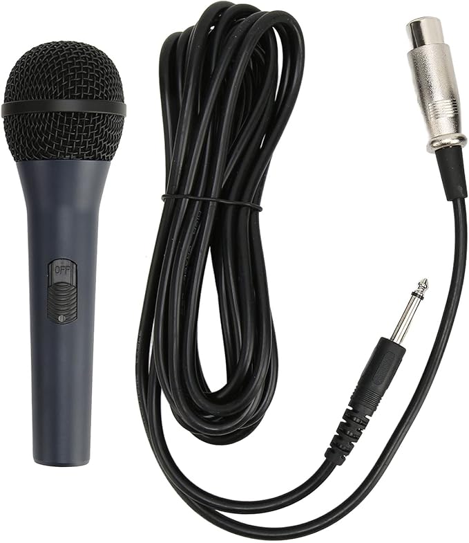 Zunate Noise Reduction Wired Handheld Microphone for Efficient Pickup Karaoke Mic for Home KTV Stage Metal Material