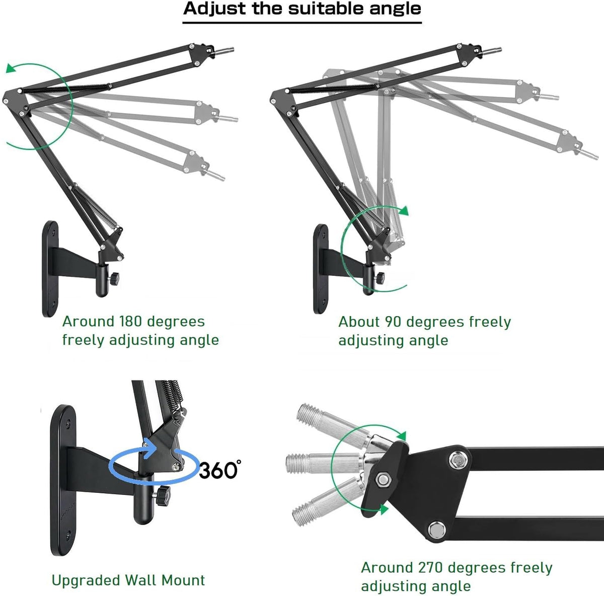 AceTaken Link-2C Insta360 2 2C 4K X4 X3 X2 Webcam Wall-Mount Holder Stand Compatible with Link / Link / Link PTZ