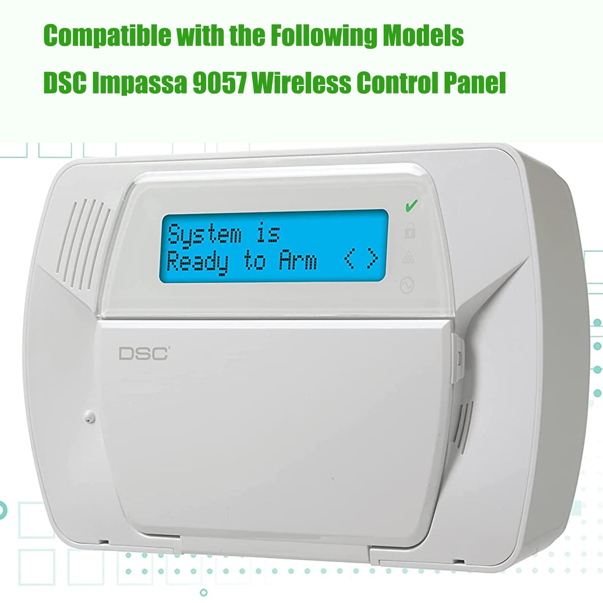 Cameron Sino 7.2V 3700mAh Battery Compatible with DSC IMPASSA 9057 2-Way Wireless Security System Alarm Panel, Rechargeable Ni-MH Battery