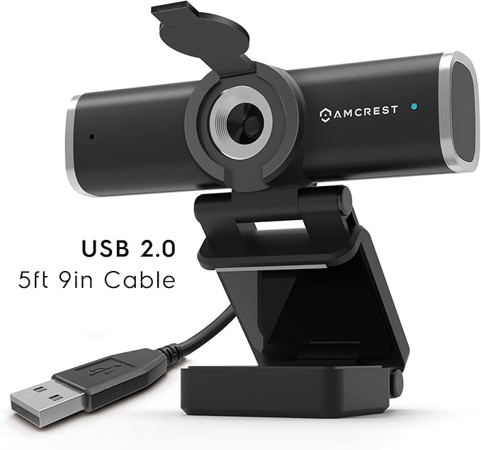Amcrest 1080P Webcam with Microphone for Desktop Web Cam Computer Camera Streaming HD USB Web Camera for Laptop &amp PC with Privacy Cover Wide Angle Lens Superior Low Light (AWC195-B)