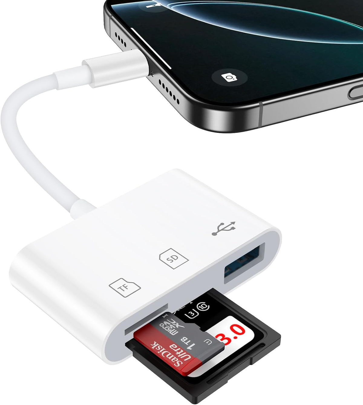 iHoto A17 A36 A56 A16 5G A35 A15 A25 S25 S25+ USB C SD Card Reader for Samsung Galaxy Ultra Android, Micro SD to USB C