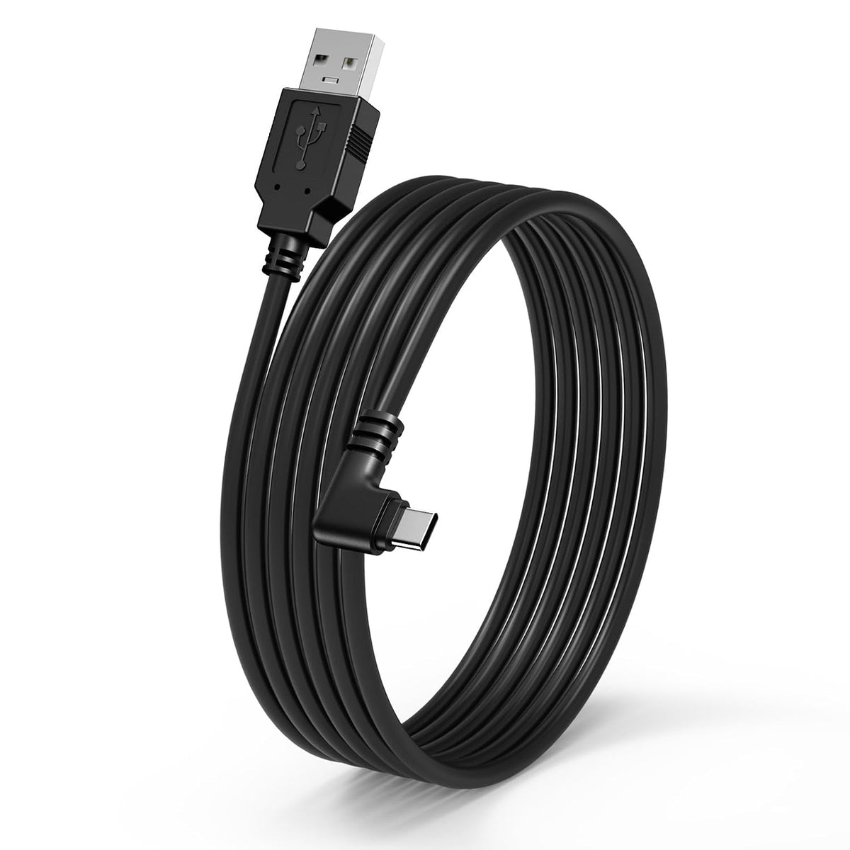90-Degree 11.5ft weishan USB C Dash Cam Power Cord, USB to USB-C Charging Cable for Dashcam Rear View Mirror Camera