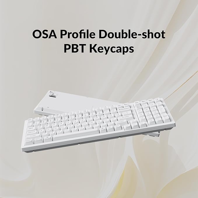 Keychron K4 Pro QMK/VIA Custom Wireless Mechanical Keyboard Programmable Hot-swappable 100 Keys RGB Backlight Wired Gaming Keyboard with K Pro Silent Red Switches for Mac/Windows/Linux