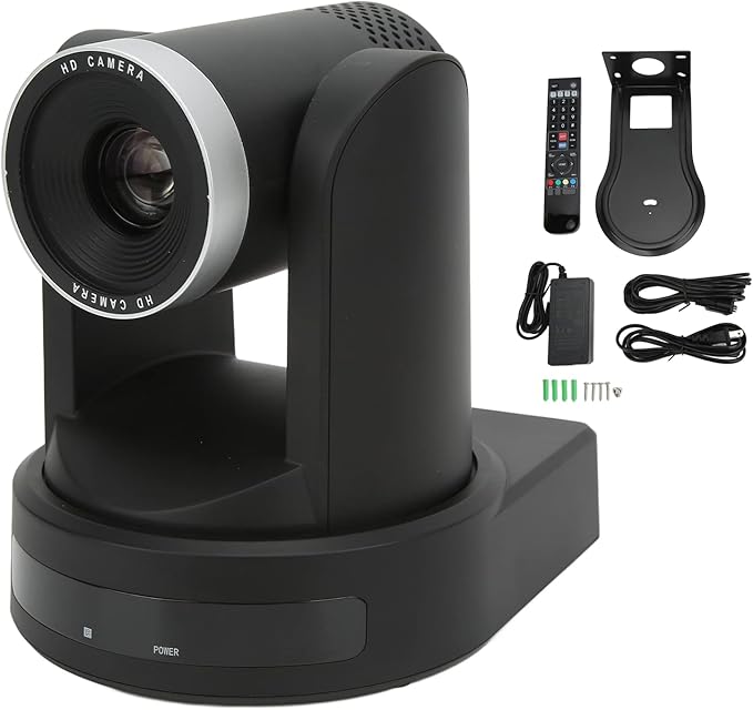 Yoidesu Tiny PTZ Webcam 10X Optical Zoom Camera PTZ HD 1080P Video Conference Camera System SDI IP Output Webcam for Online Meeting Class Live Streaming (US Plug)