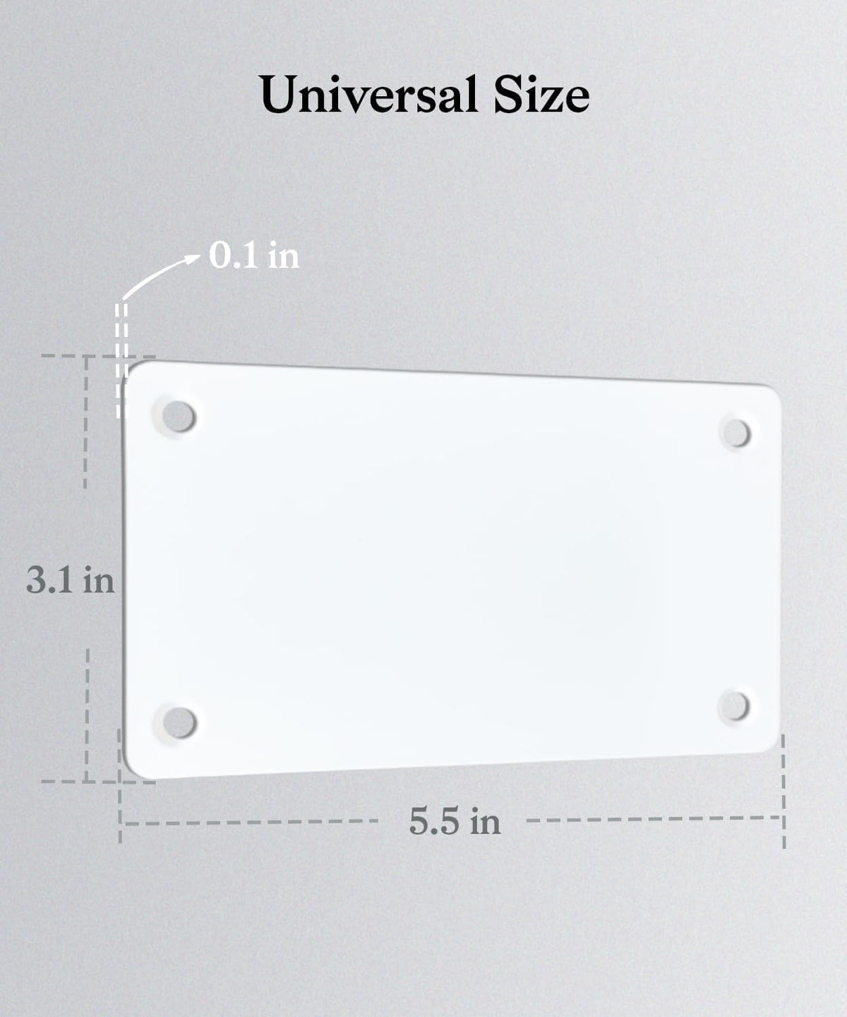 Adabuli Metal Mounting Plate for Magnetic Wireless Backup Camera, White Iron Bracket with Screw & Adhesive Installation