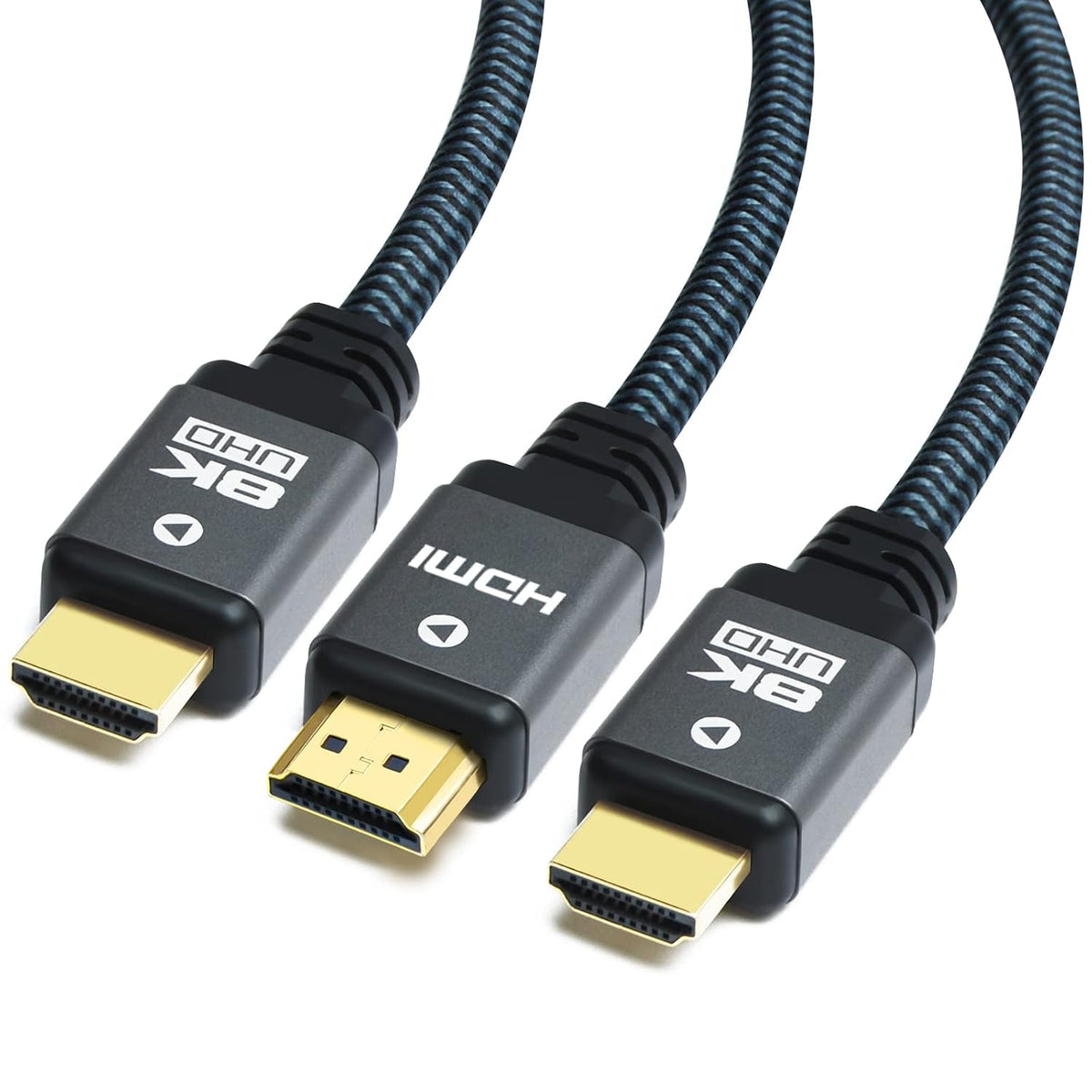8K 10ft (3 Pack) 48Gbps 2.1 8K@60Hz, 4K@120Hz, 10K, 2K, 3D, 2.2, 4:4:4, Yauhody HDMI Cable High Speed HDMI Cord