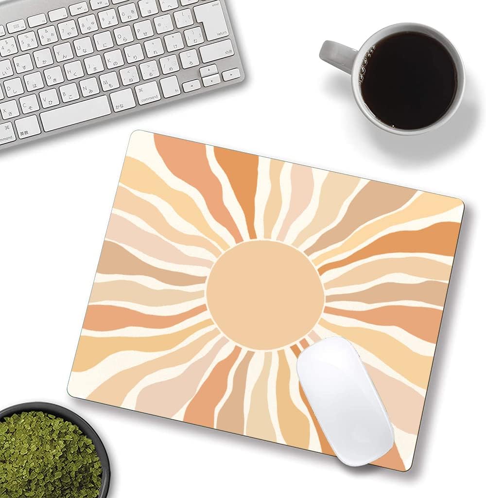 Mouse Pad, Cute Modern Abstract Art Mouse Pads, Square Washable Cloth Personalized Mouse Mat with Design, Gaming Office Home Non-Slip Rubber Base Computer Mousepad