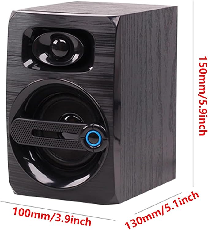 Mini Desktop Speaker for PC 2.0 Wired Compact PC Stereo Speakers 3.5mm Aux Portable Gaming Multimedia Speaker for Phone Laptop Desktop Tablet B