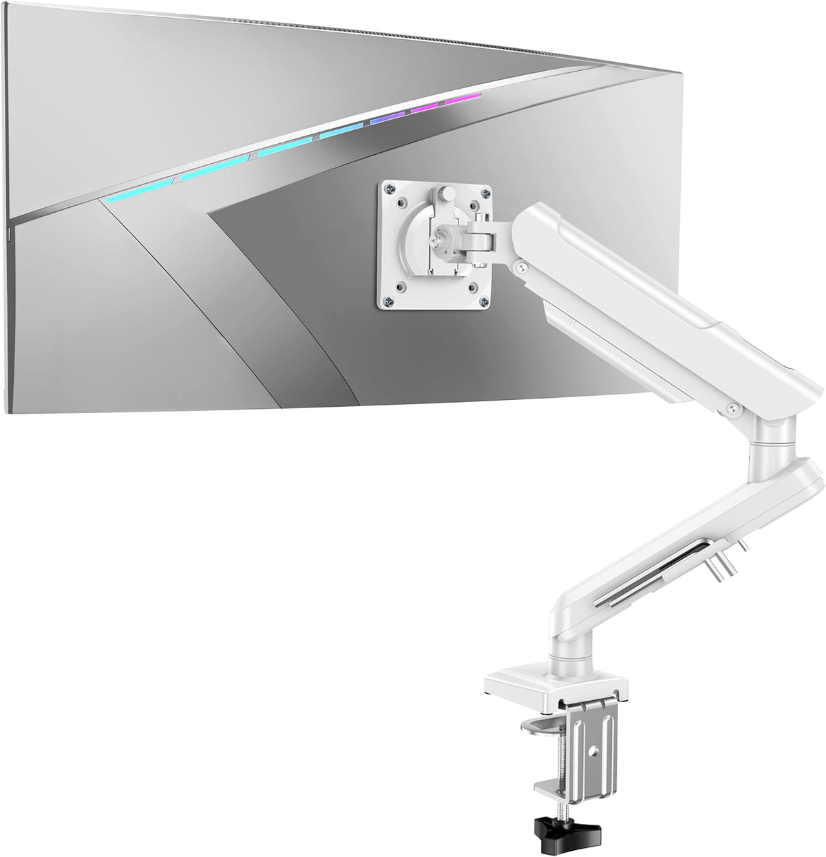 Single Monitor Arm Fits up to 32 Inch Computer Screens, Holds 4.4-22lbs, Full Motion Gas Spring Desk Mount, VESA 75x75, 100x100, Freelift Pro