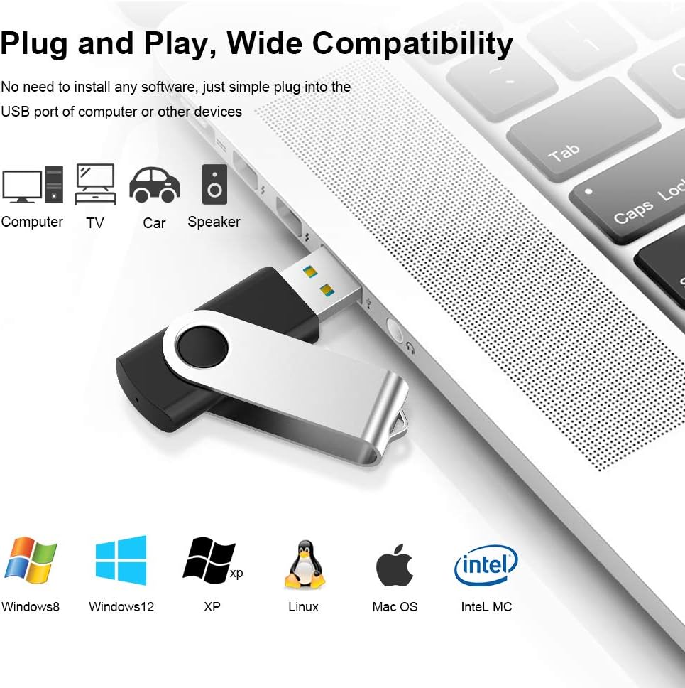 KEXIN 2GB 100 Pack USB Flash Drive - Thumb Drive with LED Indicator - Black