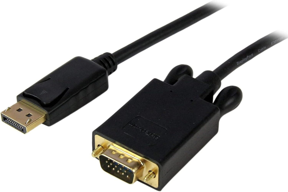 StarTech.com 6 ft DisplayPort to VGA Adapter Cable - DP to VGA Video Converter - Active DisplayPort to VGA Cable for PC 1920x1200 - Black