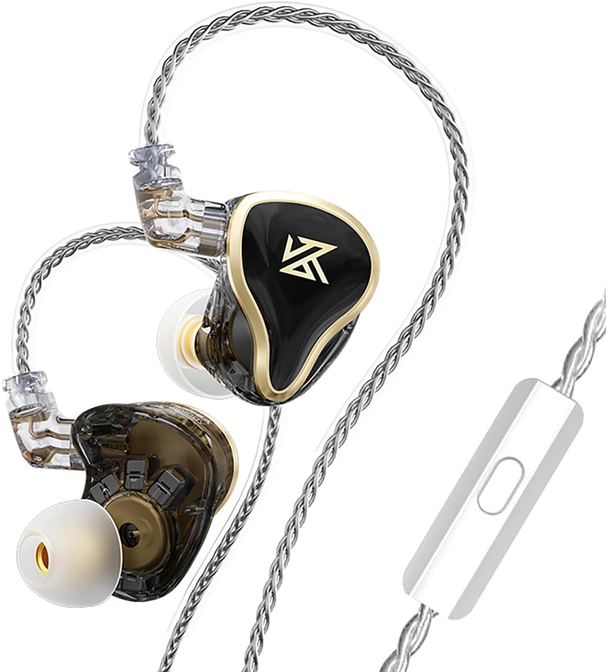 CCA KZ ZAS in Ear Monitor Headphones 16 Units 7BA 1DD Hybrid Drivers HiFi IEM Earphones High Clarity Wired Earbuds for Musicians Singers Audiophile Dj Drummers