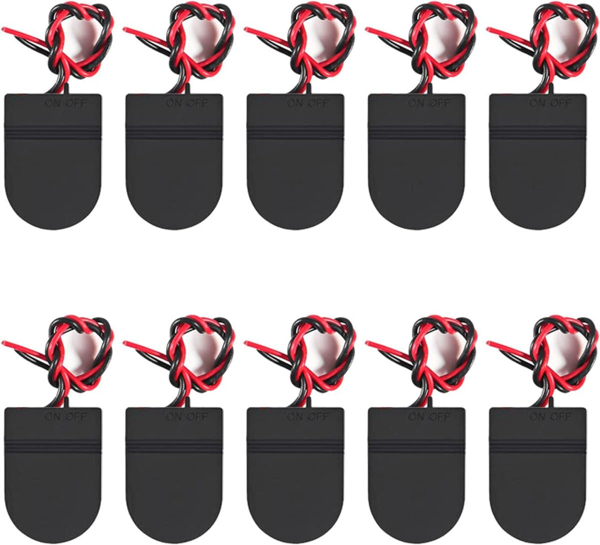 AEDIKO 10pcs CR2032 1x CR2032 Battery Holder Coin Cell Battery Holders Battery Holder Battery Storage Boxes Cover