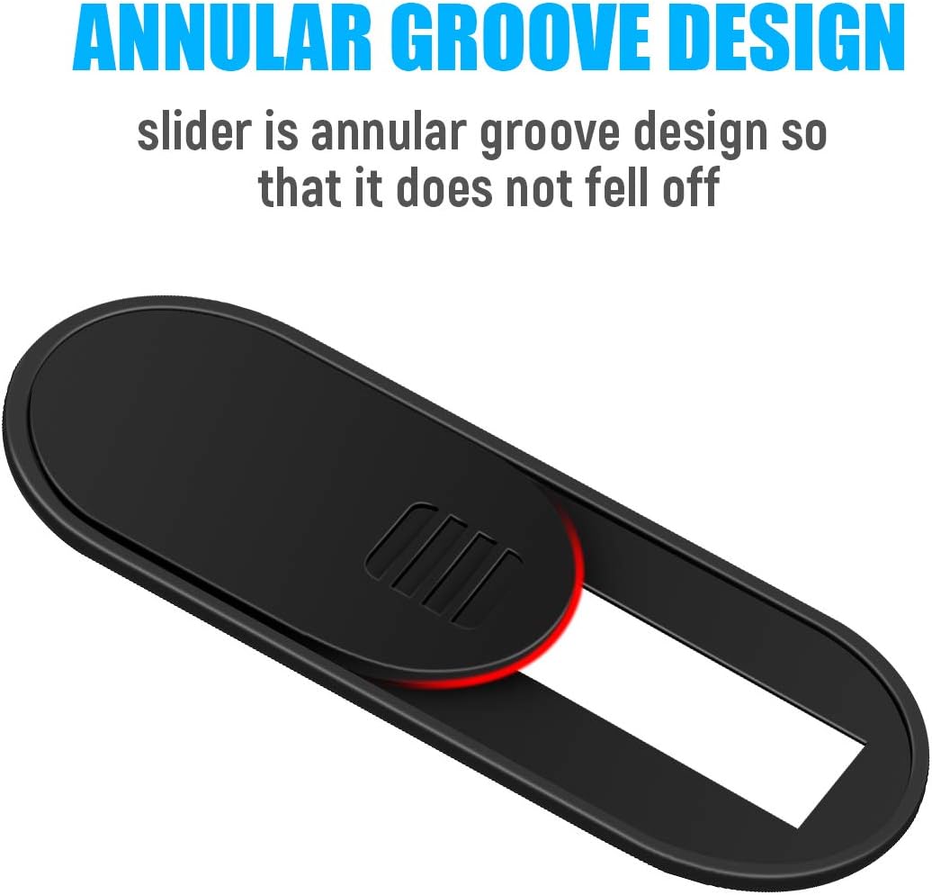 HKDGYHON 0.028 Inch (Black-3 Pack) Camera Cover Slide, Ultra-Thin Phone Camera Cover, Computer Camera Cover Slide