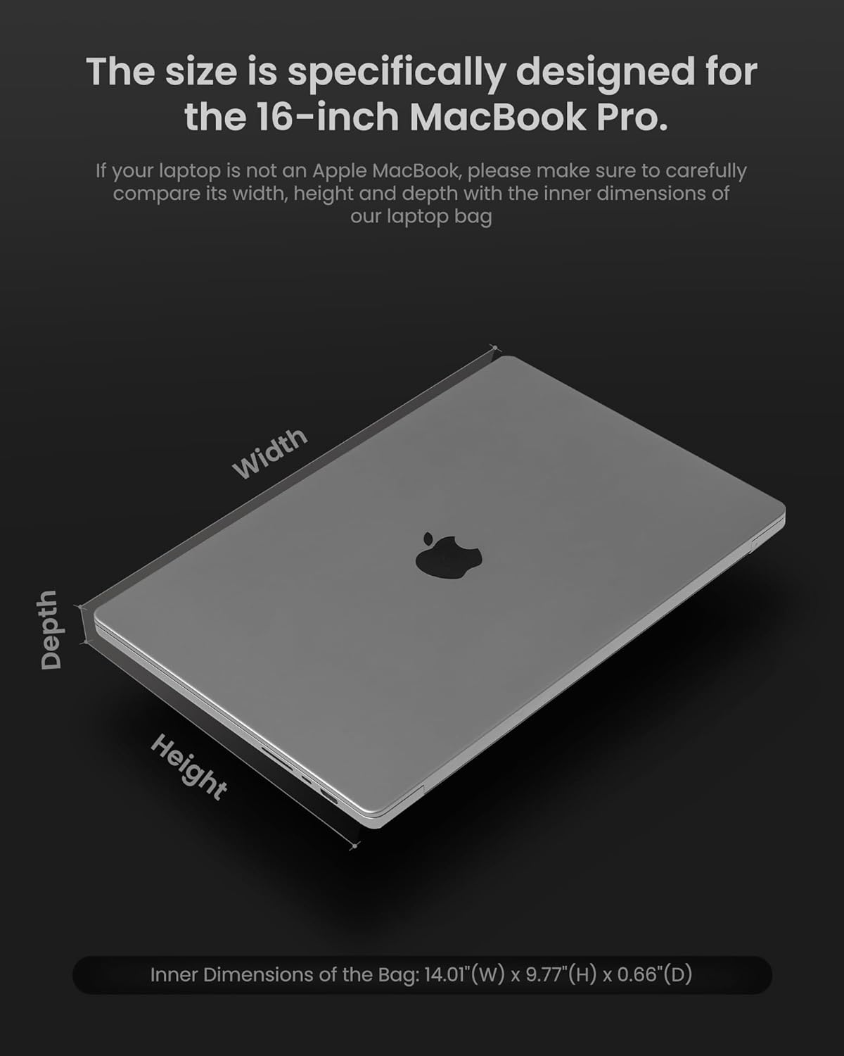 tomtoc Voyage-A10 Slim Laptop Sleeve for 16-inch MacBook Pro M4/M3/M2/M1 Pro/Max A3403 A3186 A2991 A2780 A2485 2024, Water-Resistant Protective Laptop Case for Dell XPS 16 Laptop, Minimalist Design