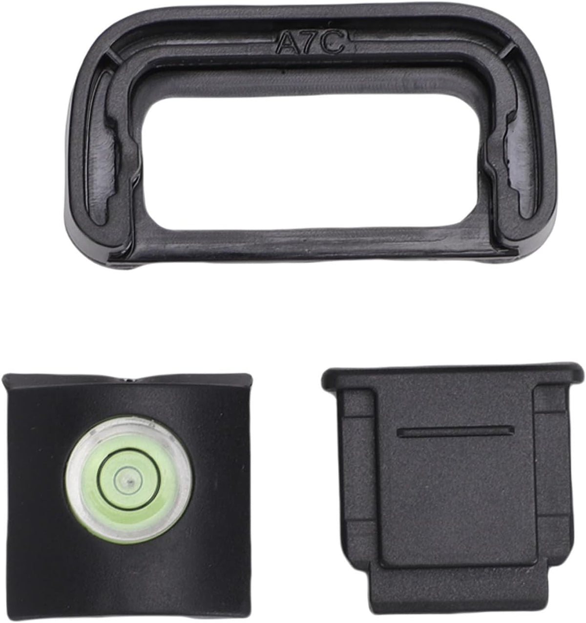 A7C GOWENIC Camera Eyecup Viewfinder Eyepiece, Soft Silicone Eye Cup with Hot Shoe Cover Protector and Bubble Spirit