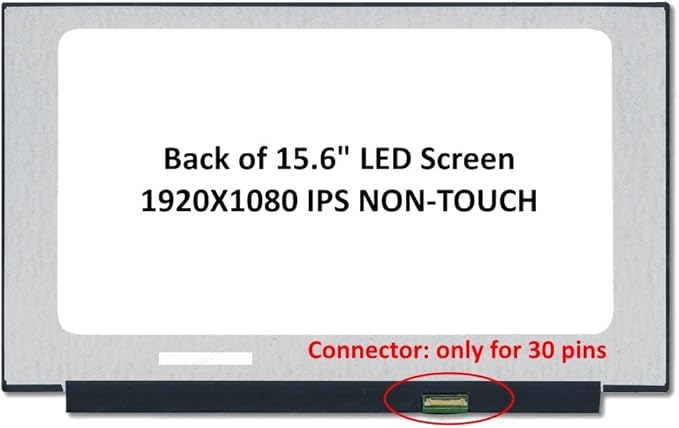 New LCD Replacement Screen 15.6 Inch NV156FHM-N4Q FHD 1920x1080 IPS 30 Pin Matte Compatible with NV156FHM-N4Q /NV156FHM-N4C for Laptop/Display/Screen/LCD Application
