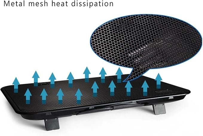 Compatible for 14 Notebook Cooling Pad 5V Dual Fan USB External Slim Stand Silent Metal Panel High Speed(Pink)
