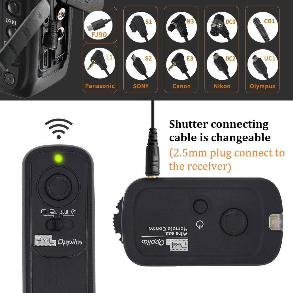Pixel Digital Wireless Remote Shutter Release Switch N3 Compatible with Canon 5D Mark-III/Mark-IV 5D R5 R5C 10D 1DX 1DC 1DS 1D 5DS 5DSR 20D 6D 7D-Mark-II 7D 50D 40D 30D D60 D30 D2000 Replaces RS-80N3