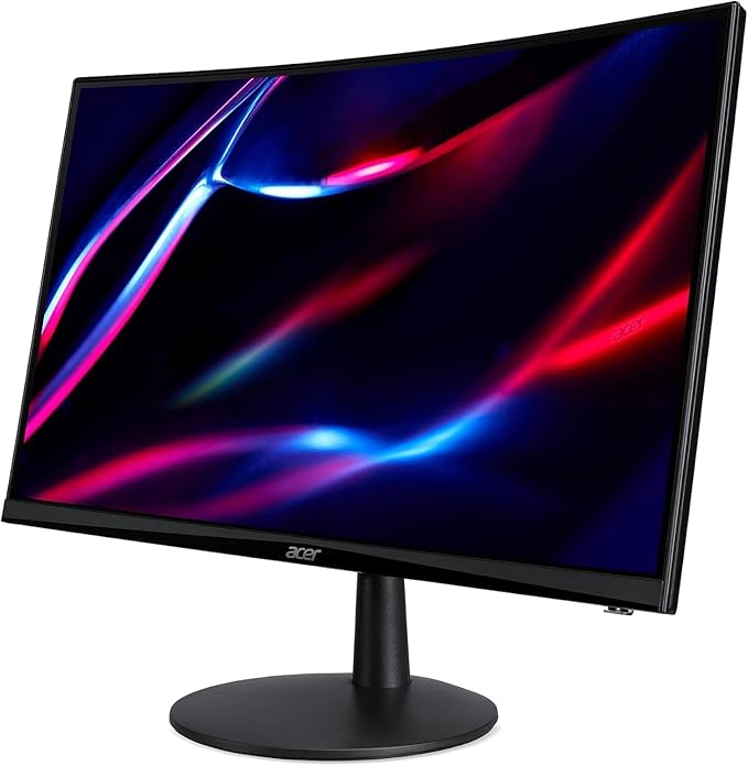 acer Nitro 24 Monitor FreeSync 100?Hz FHD 1500R Curve ZeroFrame Design with 1ms Response Time VESA Mount (100mm) VGA HDMI &amp Dockztorm USB Port Expander Black (2026) &amp Ergoflexy Single Mo