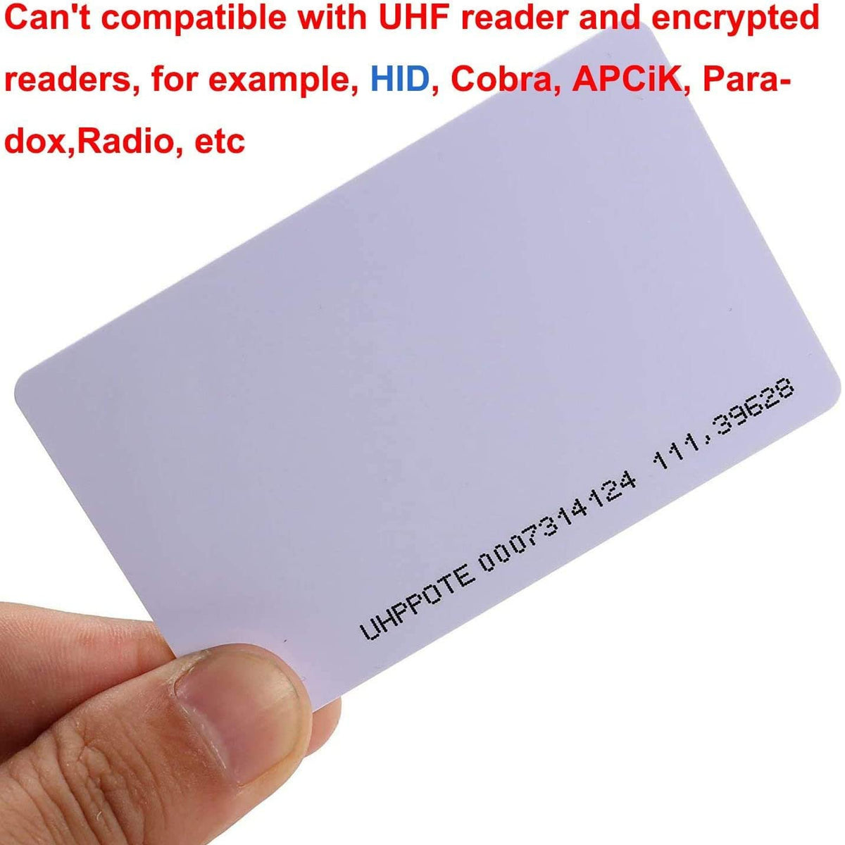 UHPPOTE Contactless 125kHz RFID Proximity Smart Card 0.8mm Thick for Access Control System & Time Attandance (Read only, 50 Pack)