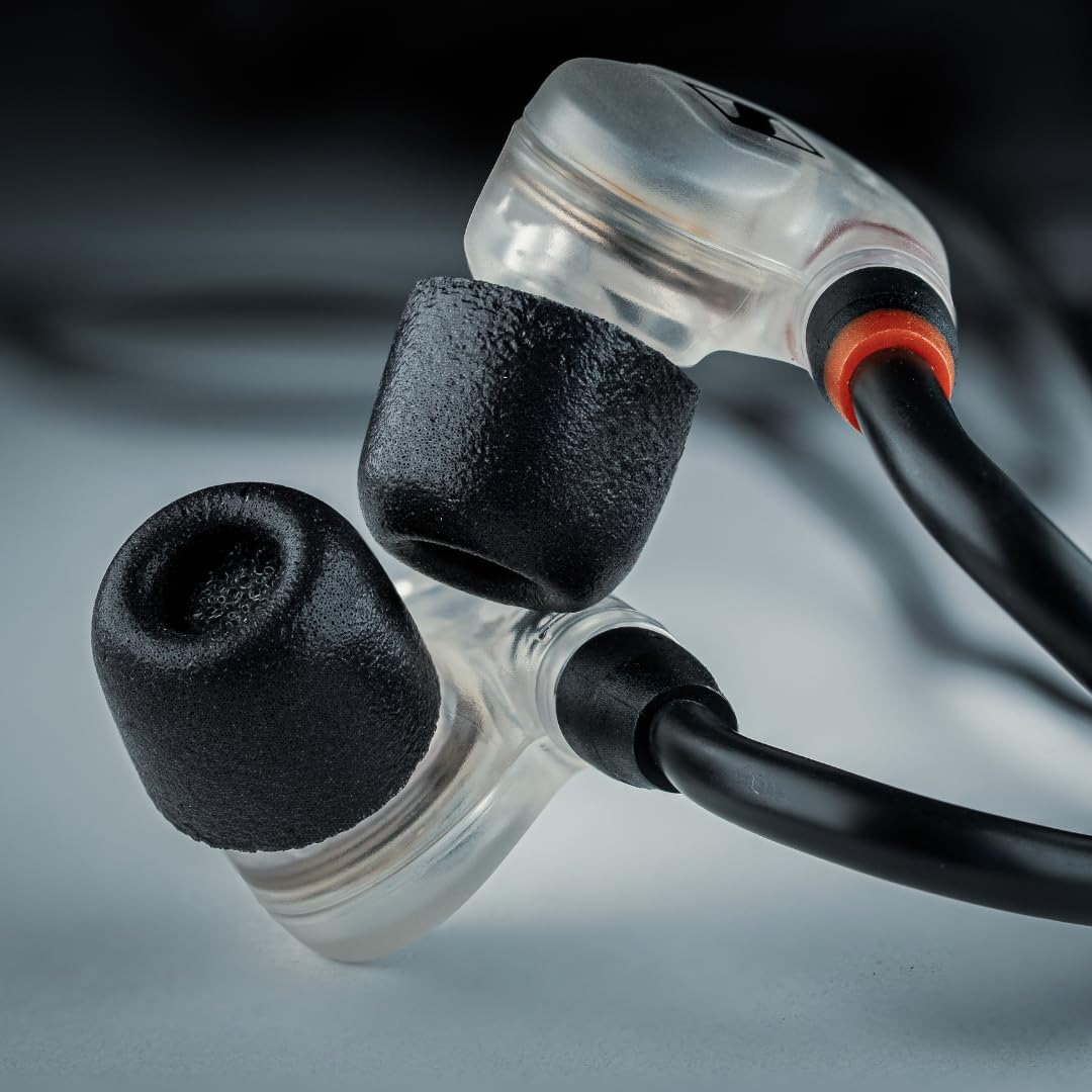 Comply 500 Core Series | Memory Foam Replacement IEM Ear Tips for KZ, Moondrop, FiiO Sennheiser & More | Superior Noise Isolation, Ultimate Comfort, Secure Fit | Black, Small (3 Pairs)