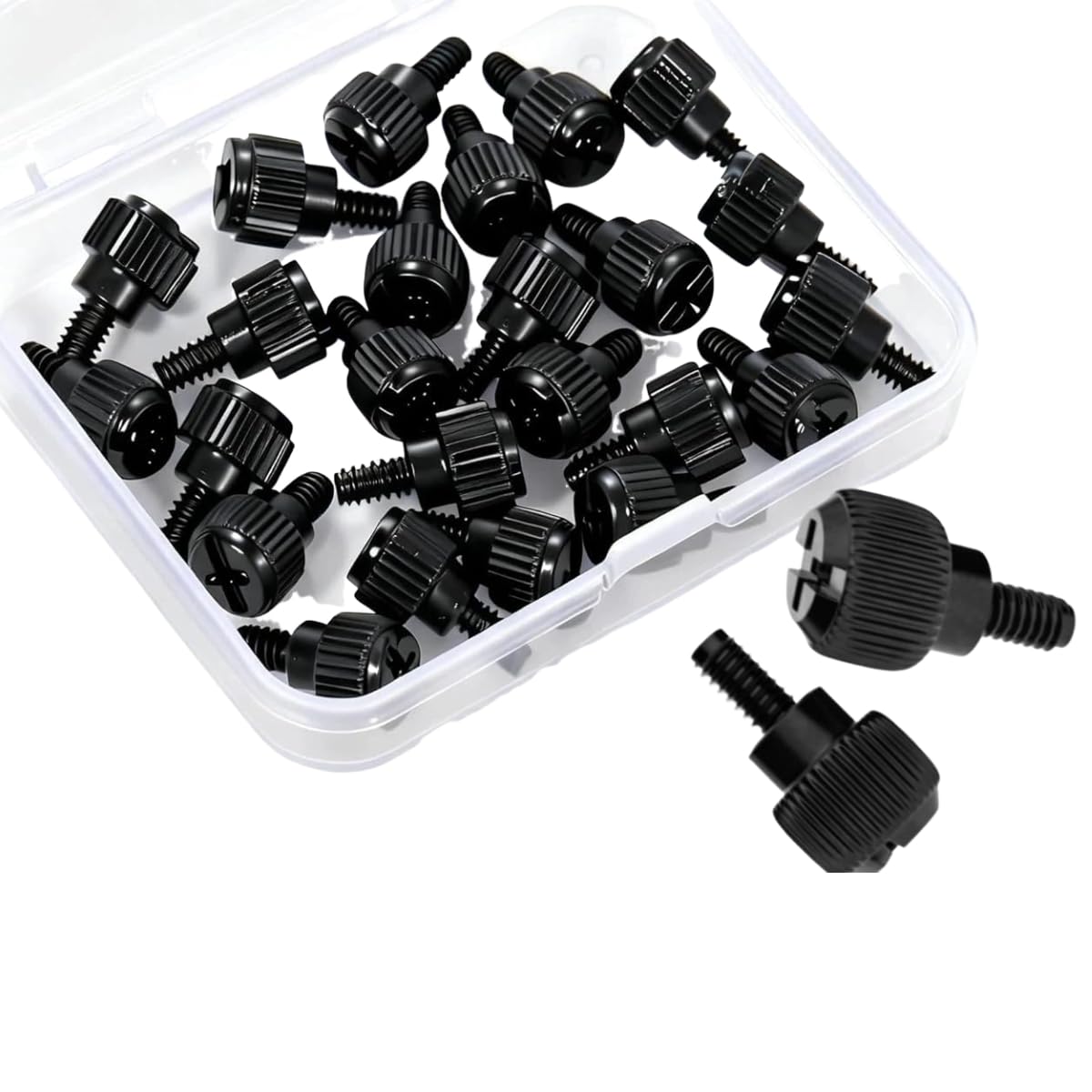 Impnit 24 Screws(6-32Thread, M3.5x6) 6-32 Pcs Computer Case Thumb PC Case Fastener Thumb Screws,for Cover/Power