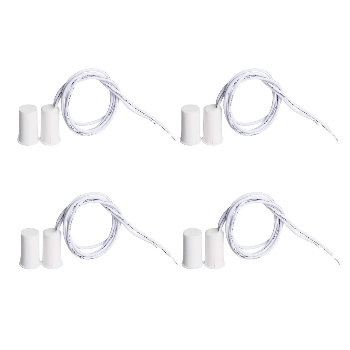 Aoje-Link RC-33A NO Recessed Wired Security Window Door Contact Sensor Alarm Magnetic Reed Switch for Home Security Access Control and Burglar Alarm