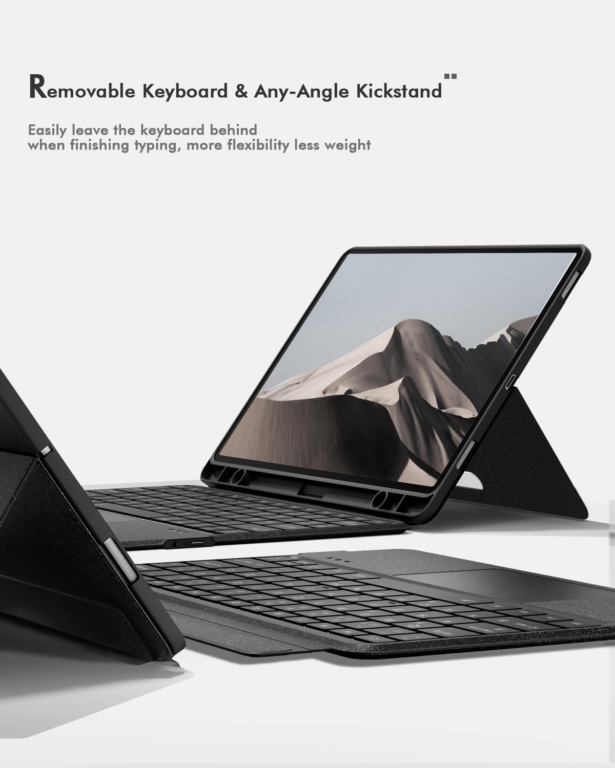 Doohoeek Keyboard Folio for Samsung Galaxy S10 Fe 10.9" 2025 / S9 FE / S9, Bluetooth Keyboard Touch with 7-Color Backlit & Any-Angle Stand & Cover Case for Galaxy S10 Fe 10.9-Inch Accessory