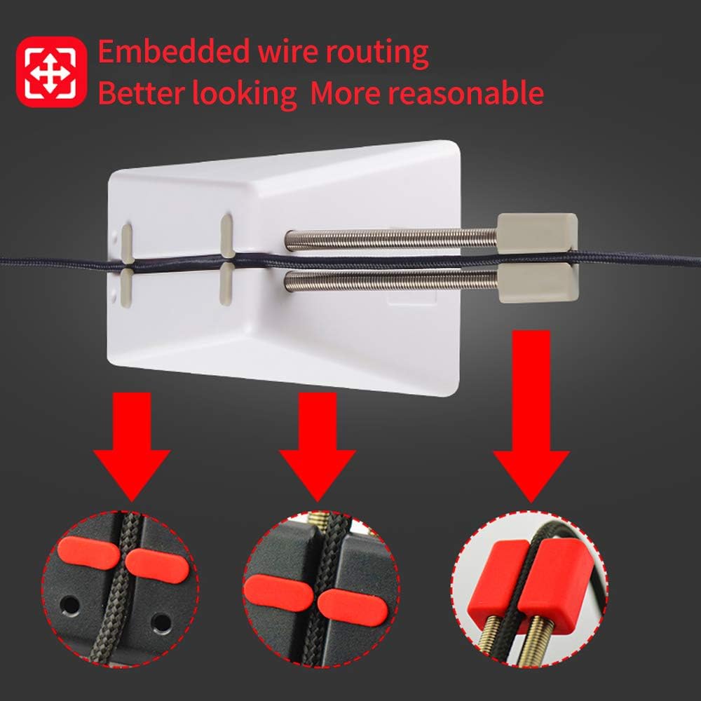 Hotline Games Mouse Bungee Mouse Cord Clip Cord Management System Fixer Holder for Esports FPS Game (3.0 New White)