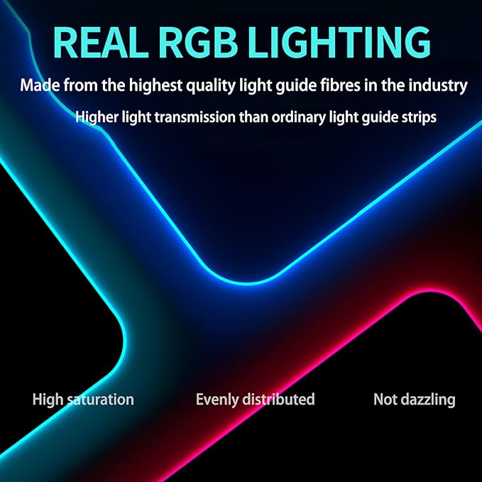 Gaming Mouse Pad Wireless Charging 15W Fast Extended Large Size 10 Lighting Modes Office &amp Gaming 31.5X11.8 (Galaxy)