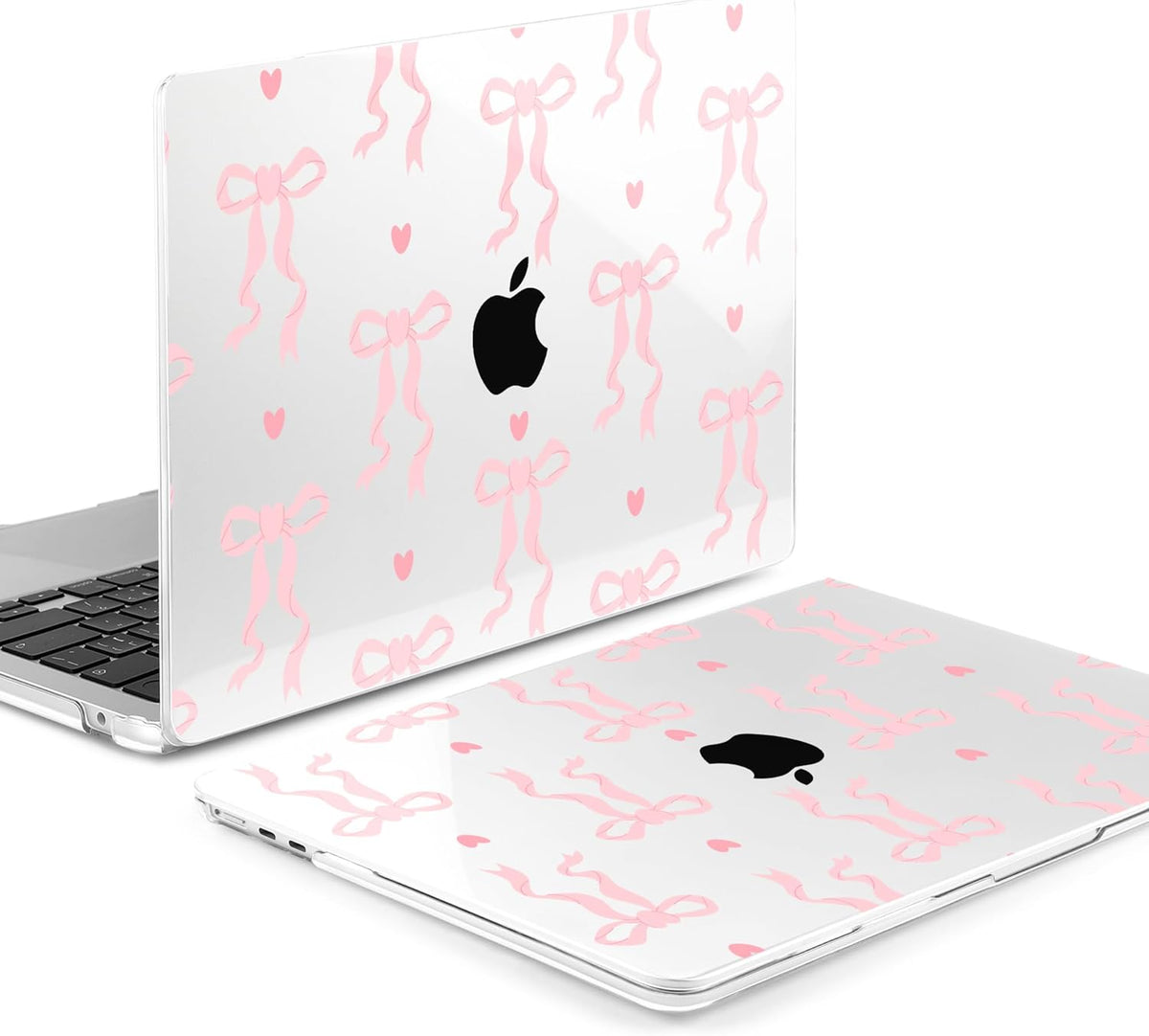 MEEgoodo Case for M4/M3/M2 MacBook Air 13.6 inch Case 2025 2024 2022, Fit Model A3240/A3113/A2681, Laptop Hard Shell with Keyboard Cover Compatible with MacBook Air 13 inch, Trendy Bow & Hearts