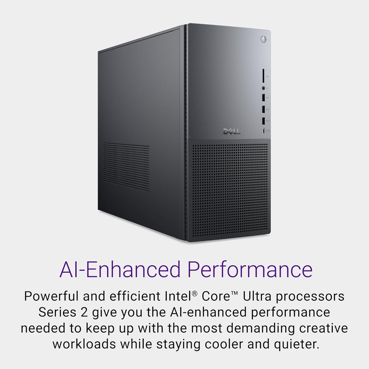 Dell Tower Plus EBT2250 Desktop Computer - Series 2 Intel Core Ultra 9 285 24-Core Processor up to 5.6 GHz, 64GB DDR5 RAM, 8TB SSD, Intel UHD Graphics 770, Windows 11 Home, Graphite - EBT 2250