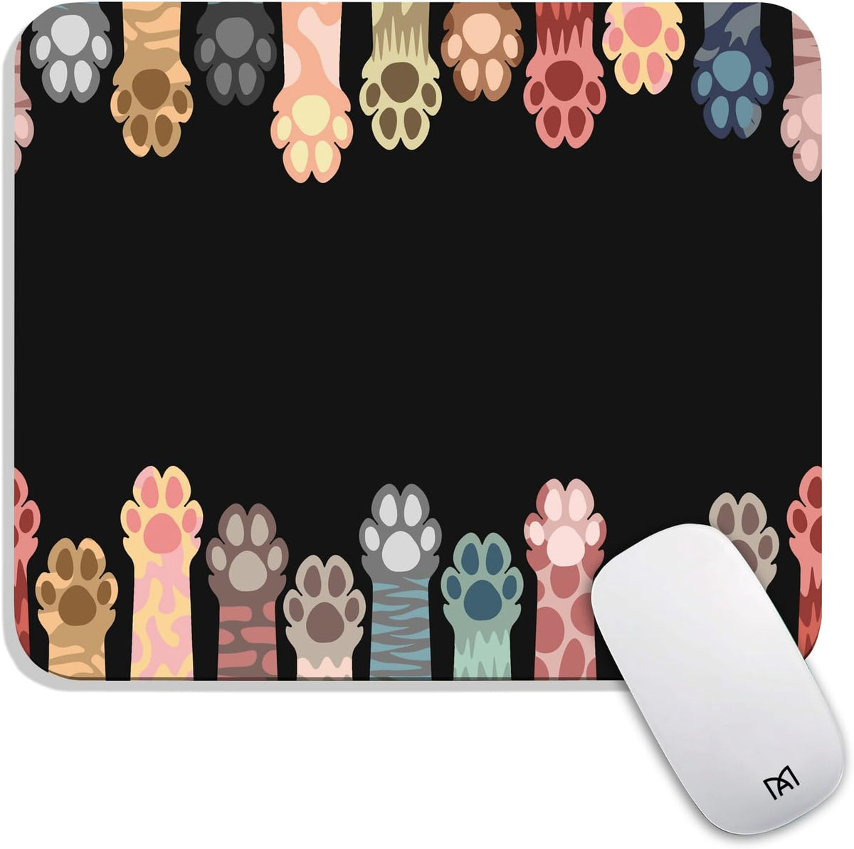 Square Mouse Pad Cute Cat Claw,Personalized Premium-Textured Custom Mouse Mat Design,Washable Mousepad Cloth,Non-Slip Rubber Base Computer Mouse Pads for Wireless Mouse